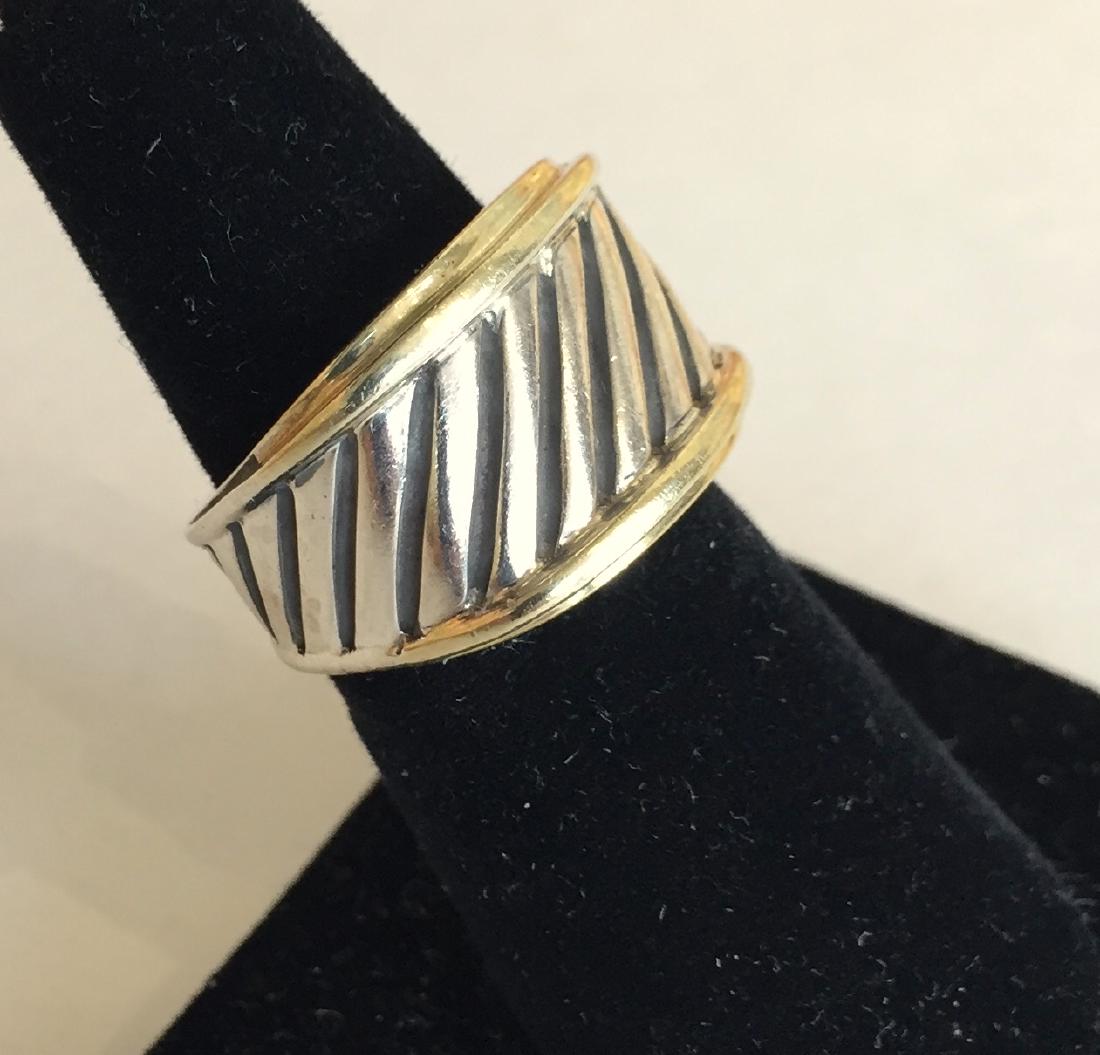 Authentic David Yurman 14k Gold and Sterling Cable Ring (1 of 5)