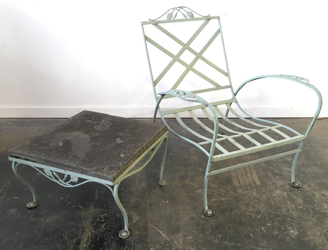 Salterini Iron Chair and Stone Top Table (1 of 6)