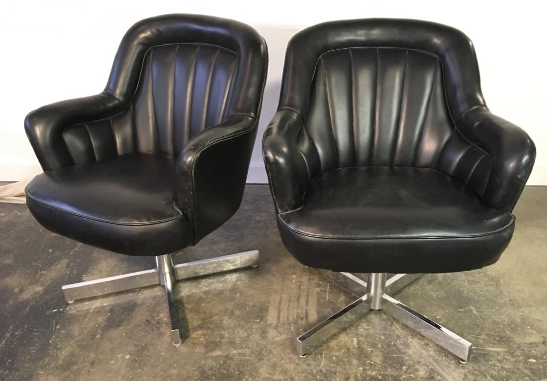 Pair Milo Baughman Swivel Chairs (1 of 5)