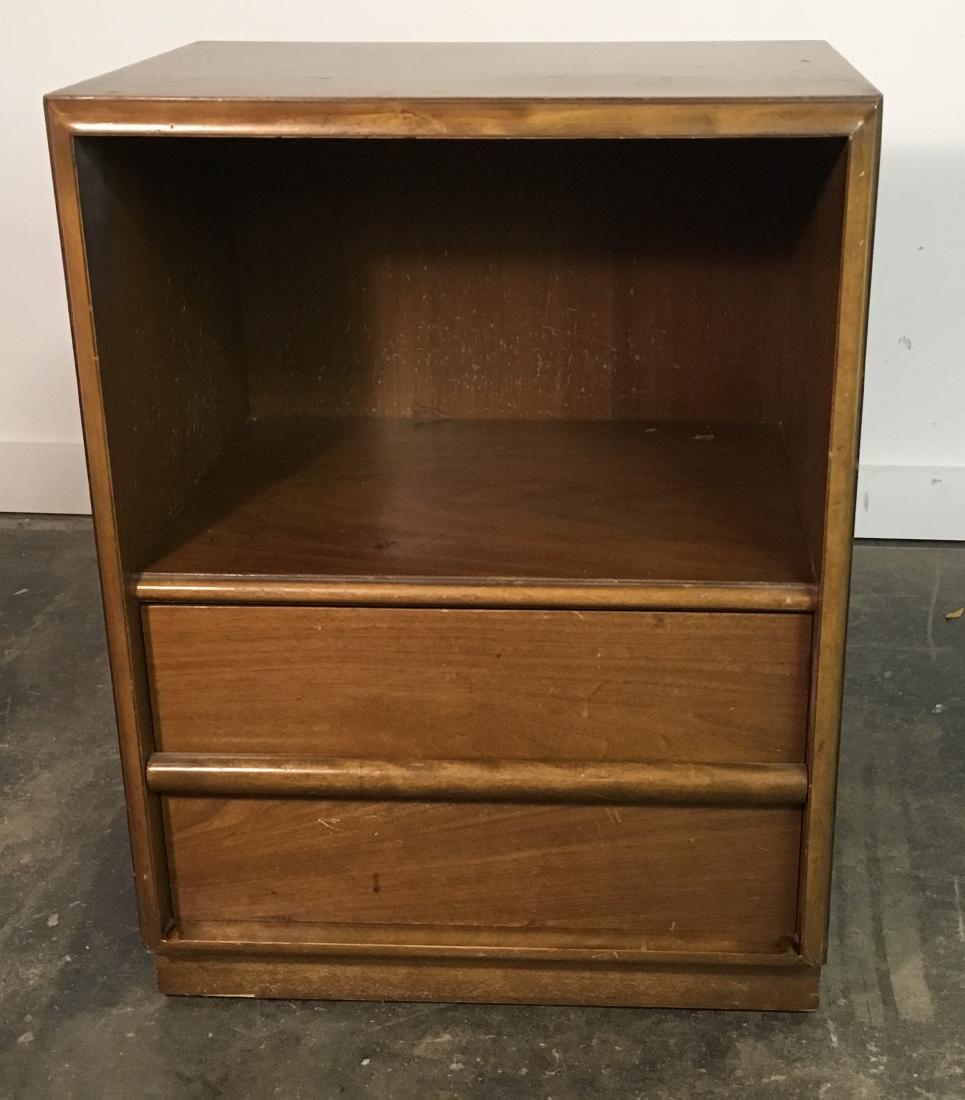 Robsjohn-Gibbings for Widdicomb End Stand: Night stand by Gibbings for Widdicomb in walnut finish. 19" by 15" 25"