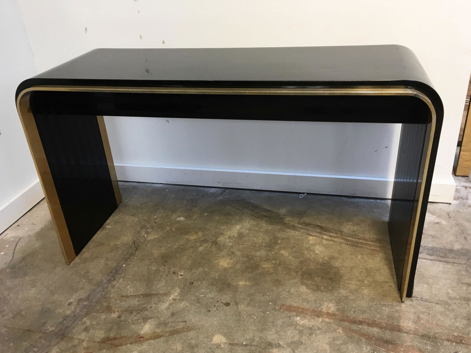 Mid Century Waterfall Console Table (1 of 5)