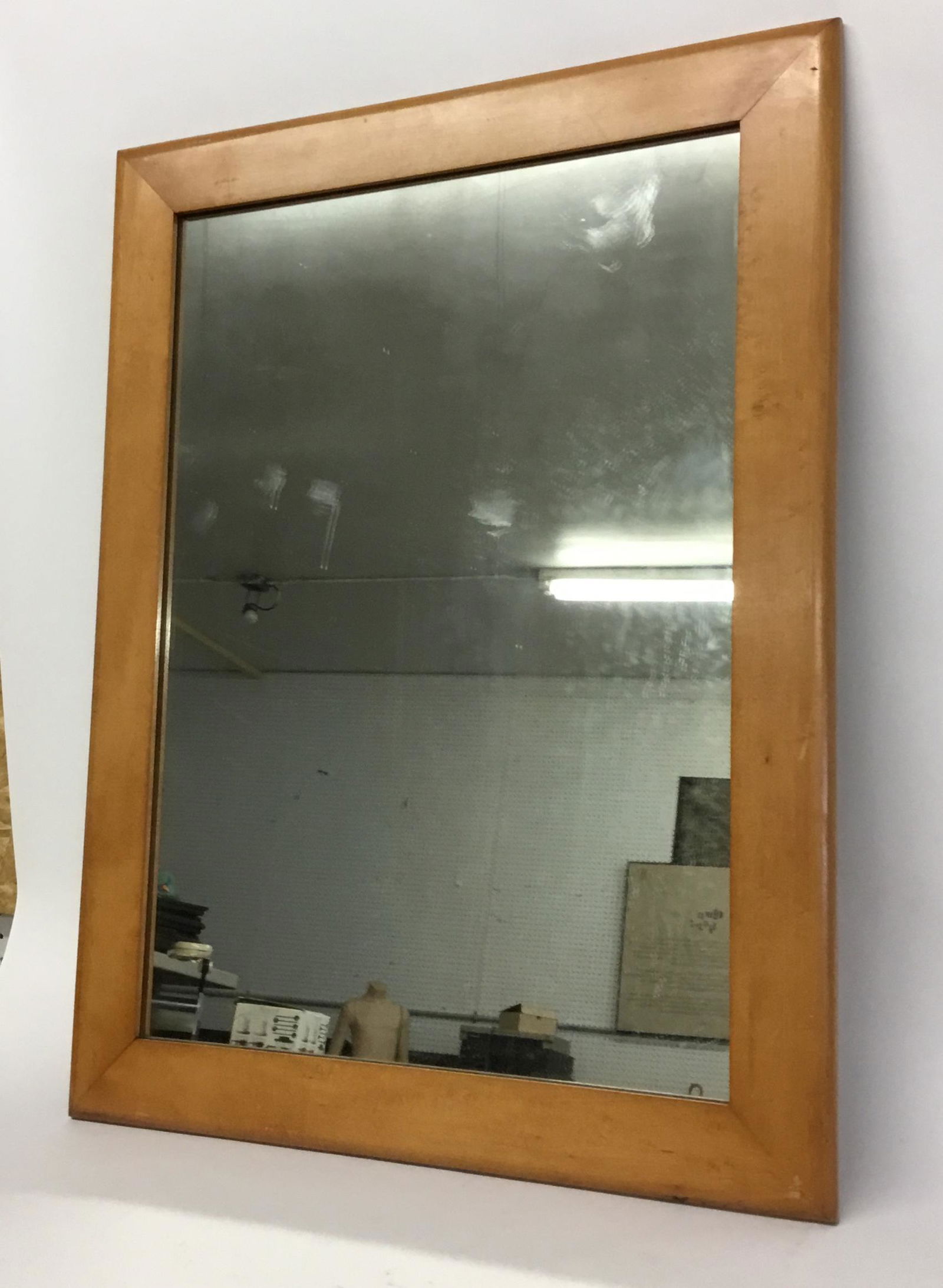 Maple Mirror Russel Wright for Conant Ball: Rock maple mirror 25 x 33 Marked on the back