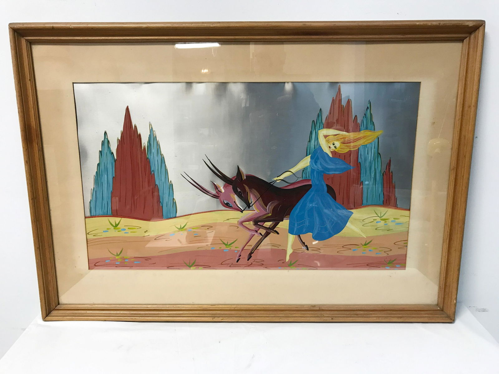 Art Deco Stylized Painting on Aluminum (1 of 3)