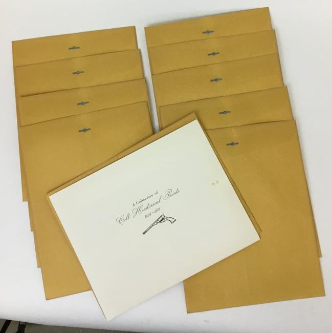 Lot of 10 Colt Historical Prints Unopened: This is 10 sets of 6 Colt Historical Prints, black and white, suitable for framing - 9 of the sets are sealed in their original envelopes, only one is open.