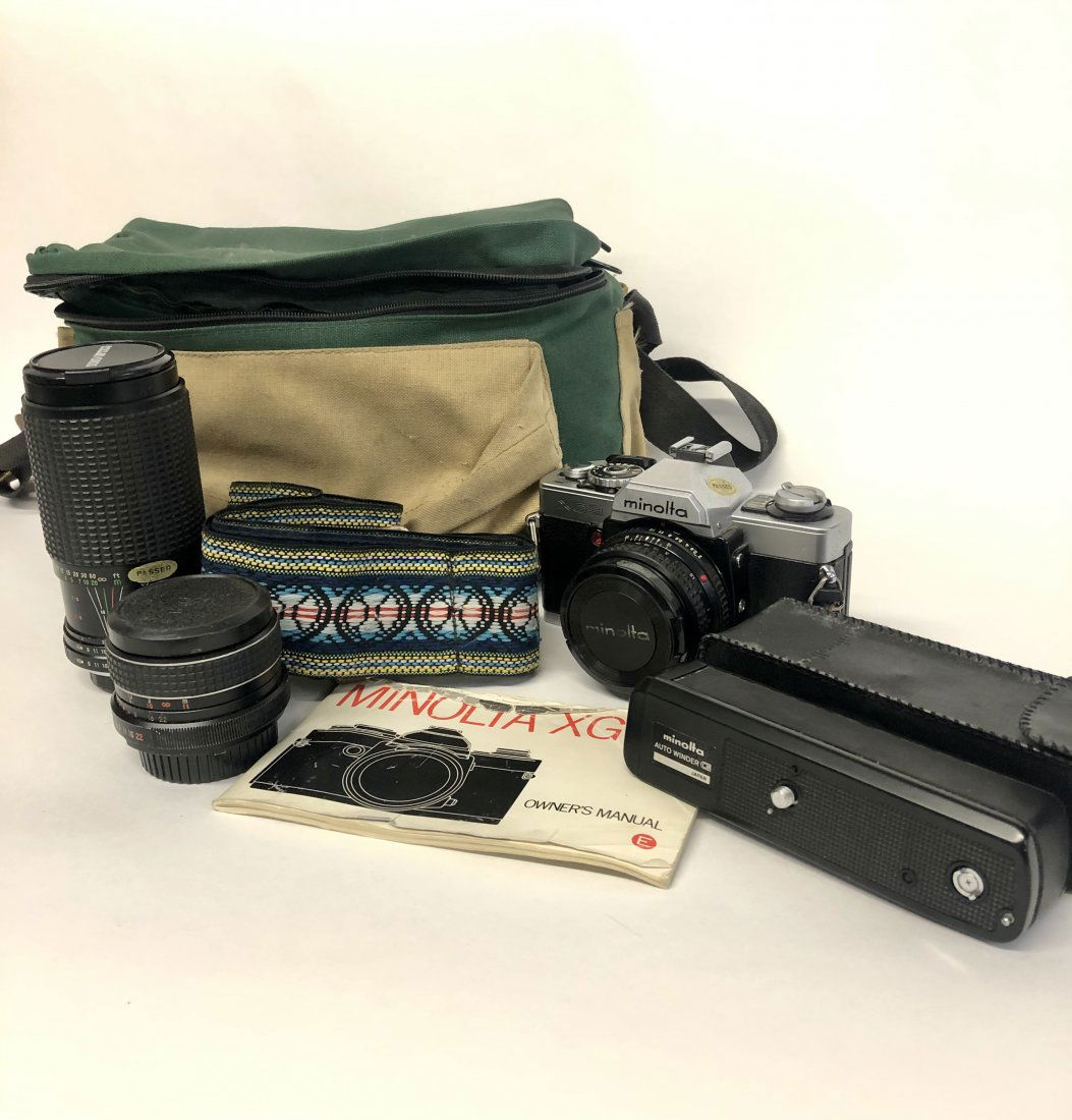 Minolta XG9 Camera Outfit in Case with Lenses, Auto (1 of 4)