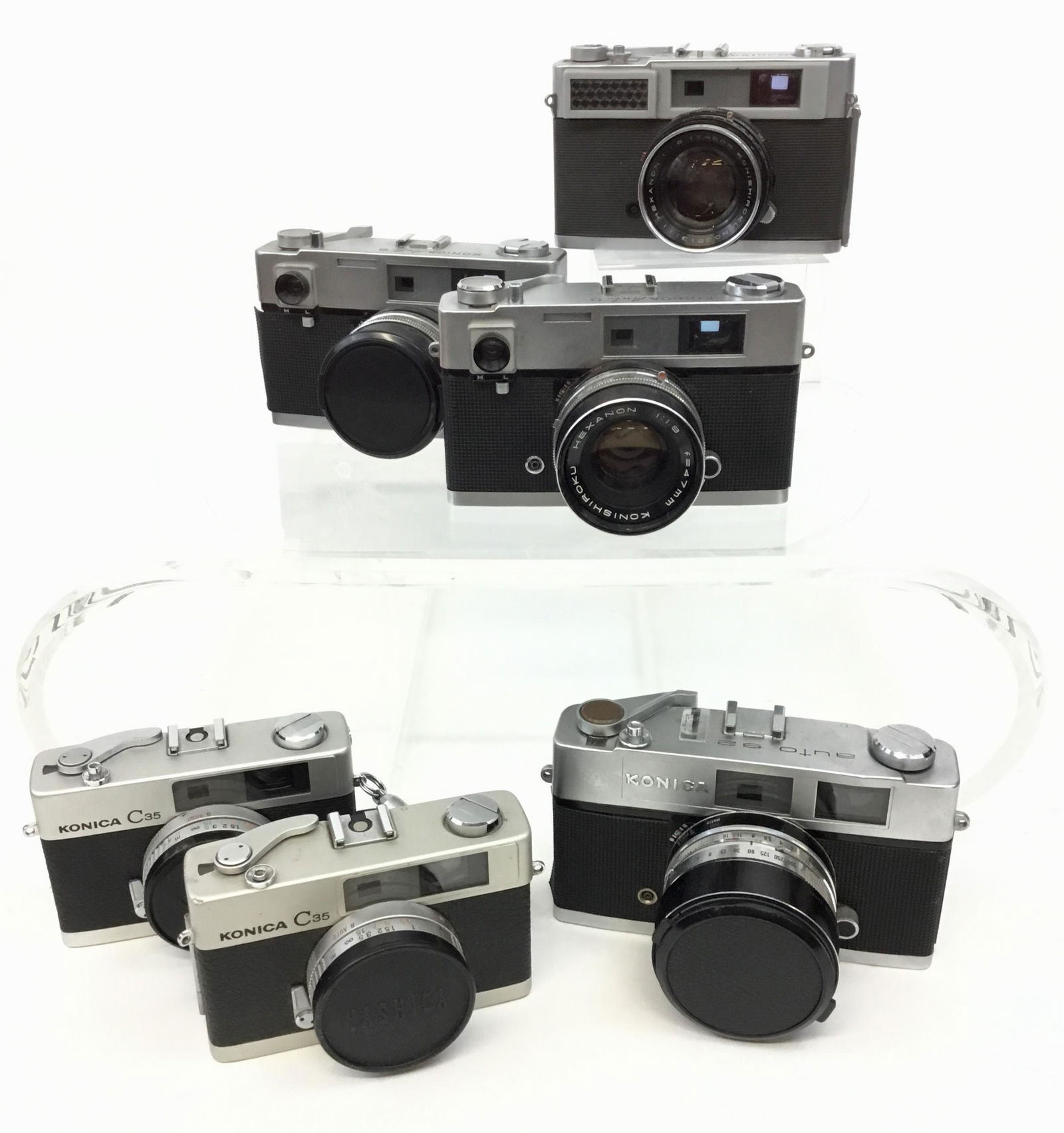 Lot Vintage Konica Cameras S Auto S Auto S2 and C35 (1 of 4)