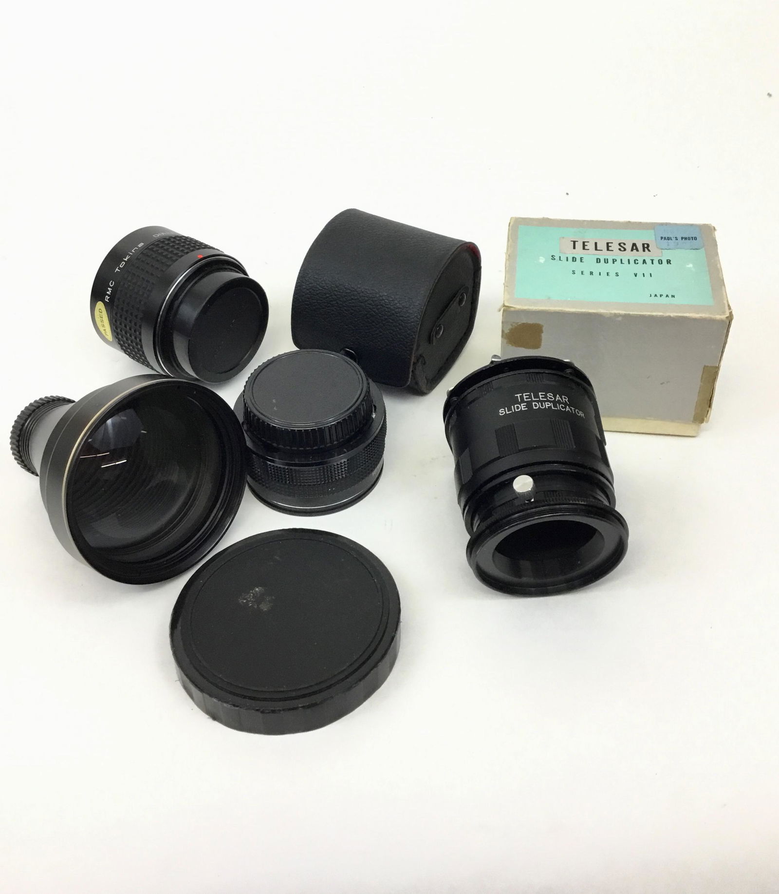 Tele Converters and Slide Duplicator Nikon TC E3ED: Tokina 2x tele-converter for Pentax, Nikon 3x , Auto Prinz 2x for CF and Telesar Slide Duplicator in original (rough) box