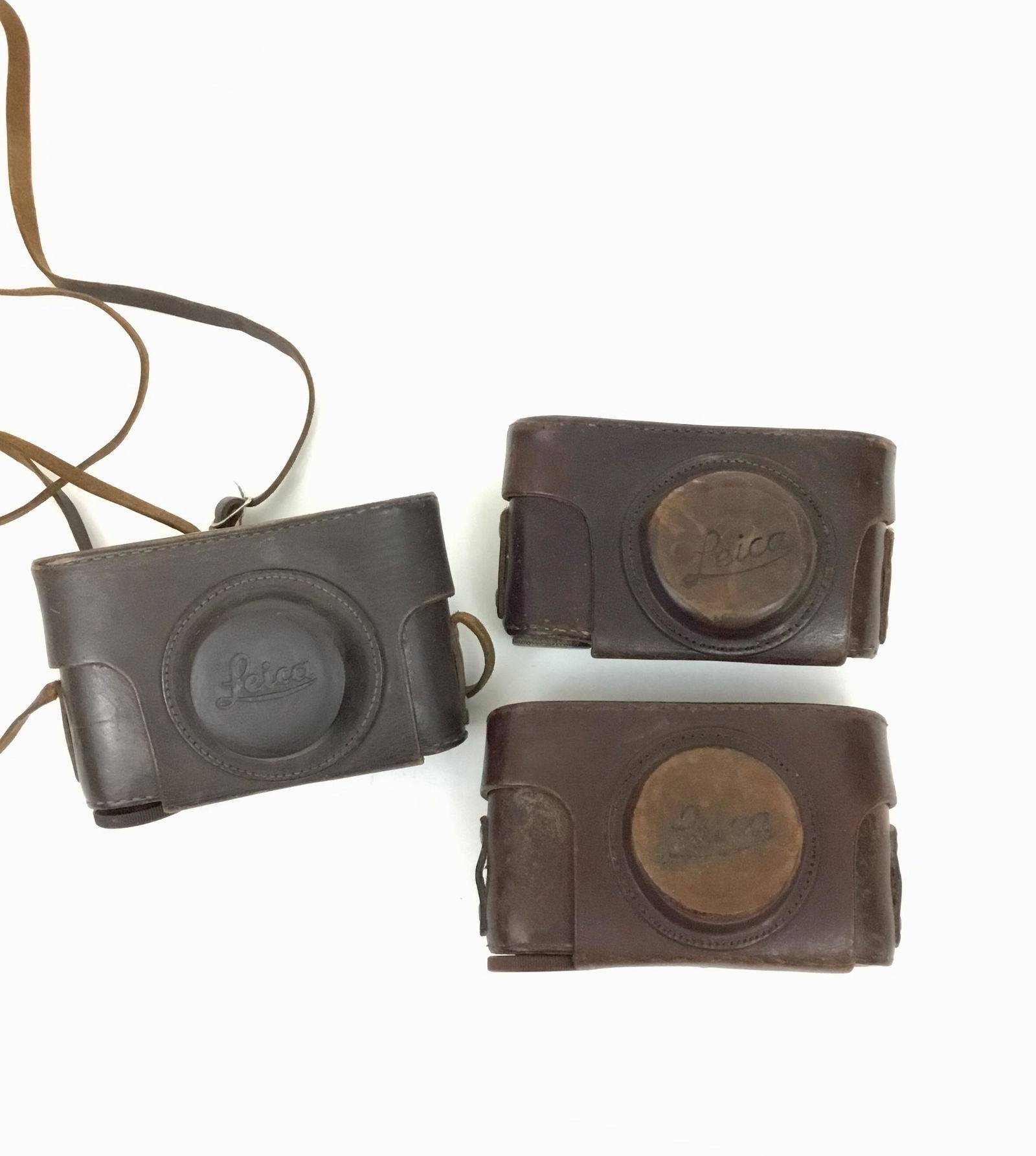 Three Vintage Leica Leather Camera Cases (1 of 3)