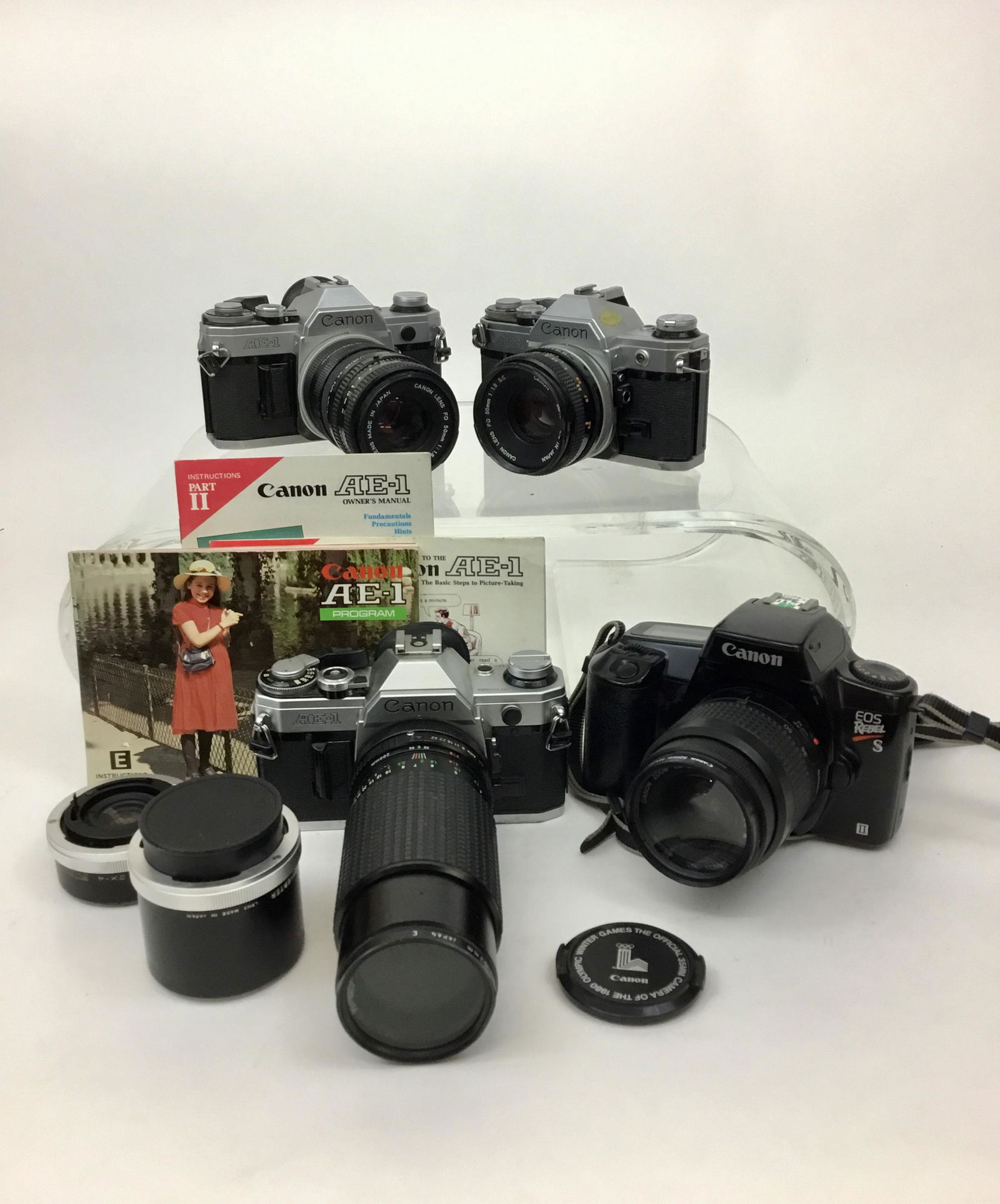 Vintage Canon Camera Lot AE-1 and EOS Rebel S with Lens (1 of 12)