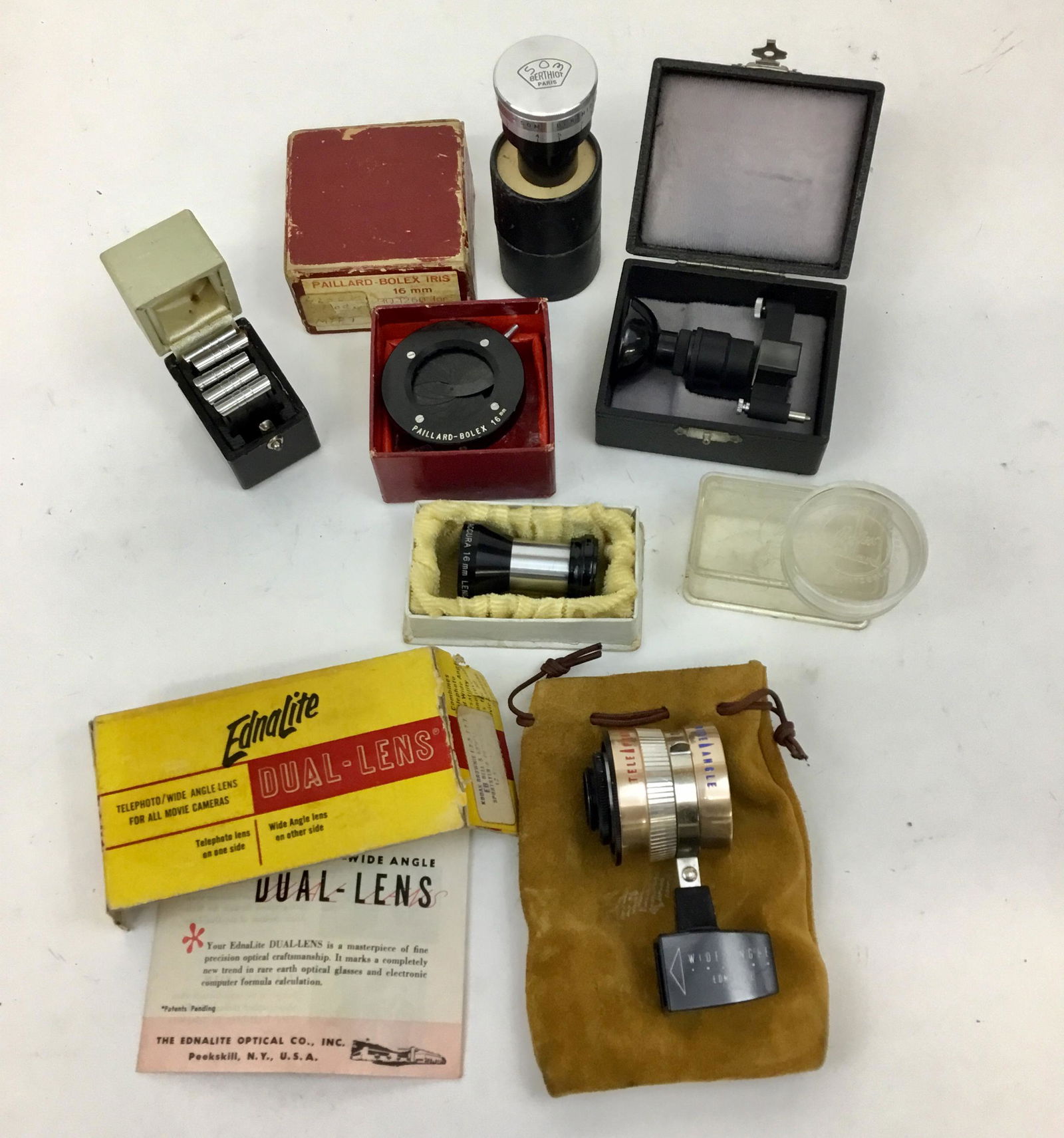 Lot of Vintage Paillard Bolex Lens & Accessories Edna (1 of 7)
