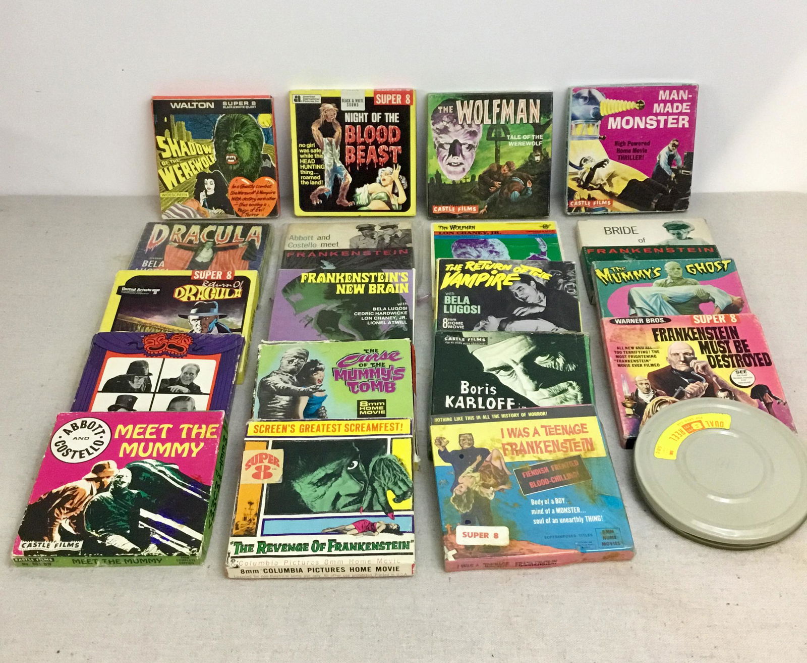 Lot of 20 Vintage 8mm Super 8 Movies Monster Mummy (1 of 3)