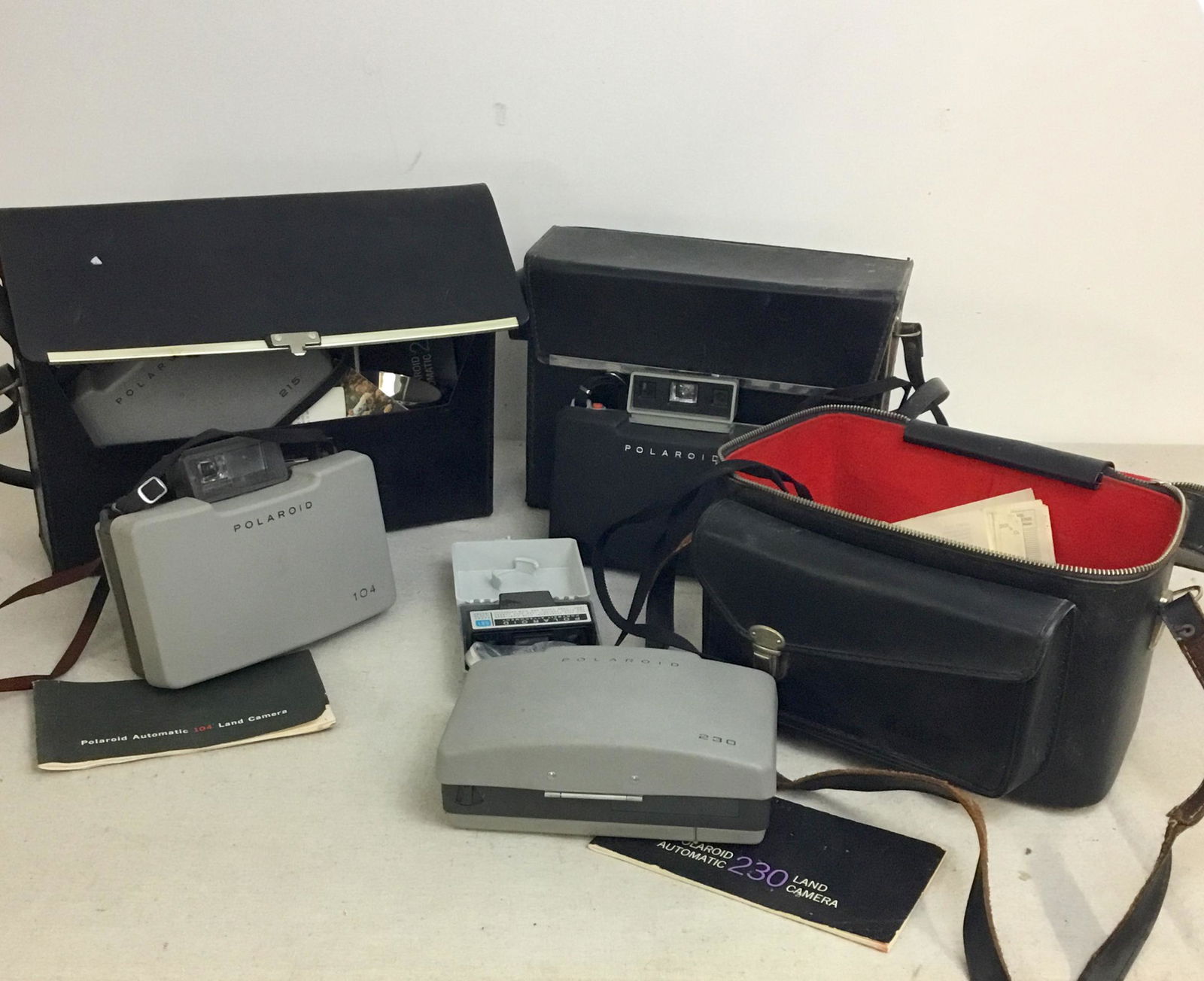 Lot Vintage Polaroid Land Cameras with Accessories (1 of 4)