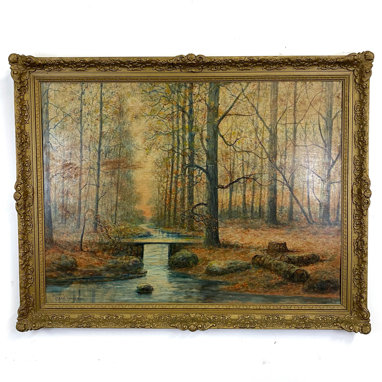 Large Landscape Painting Raphael Senseman (1870-1965) (1 of 7)