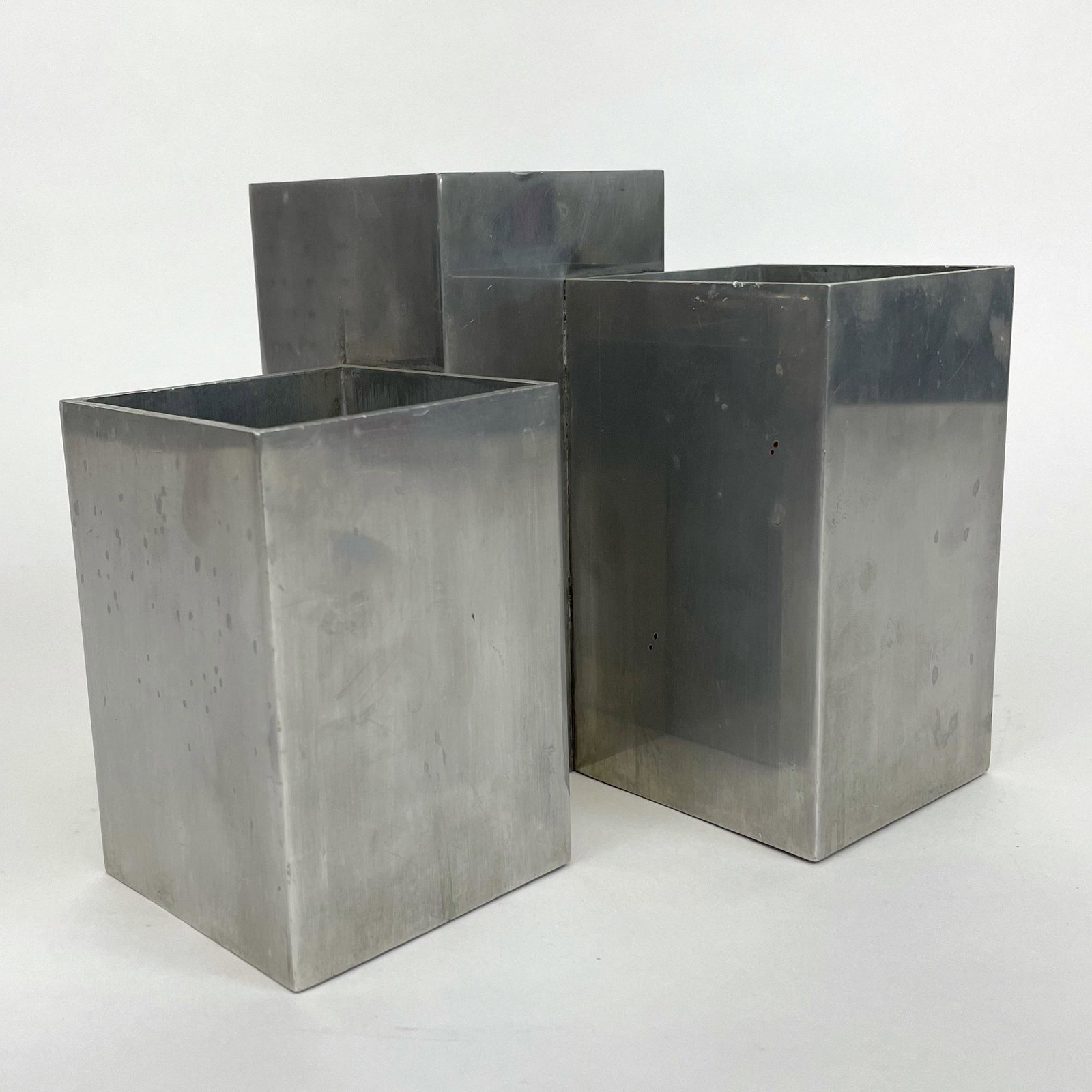 Desk Organizer in Aluminum Paul Mayen Attributed (1 of 7)