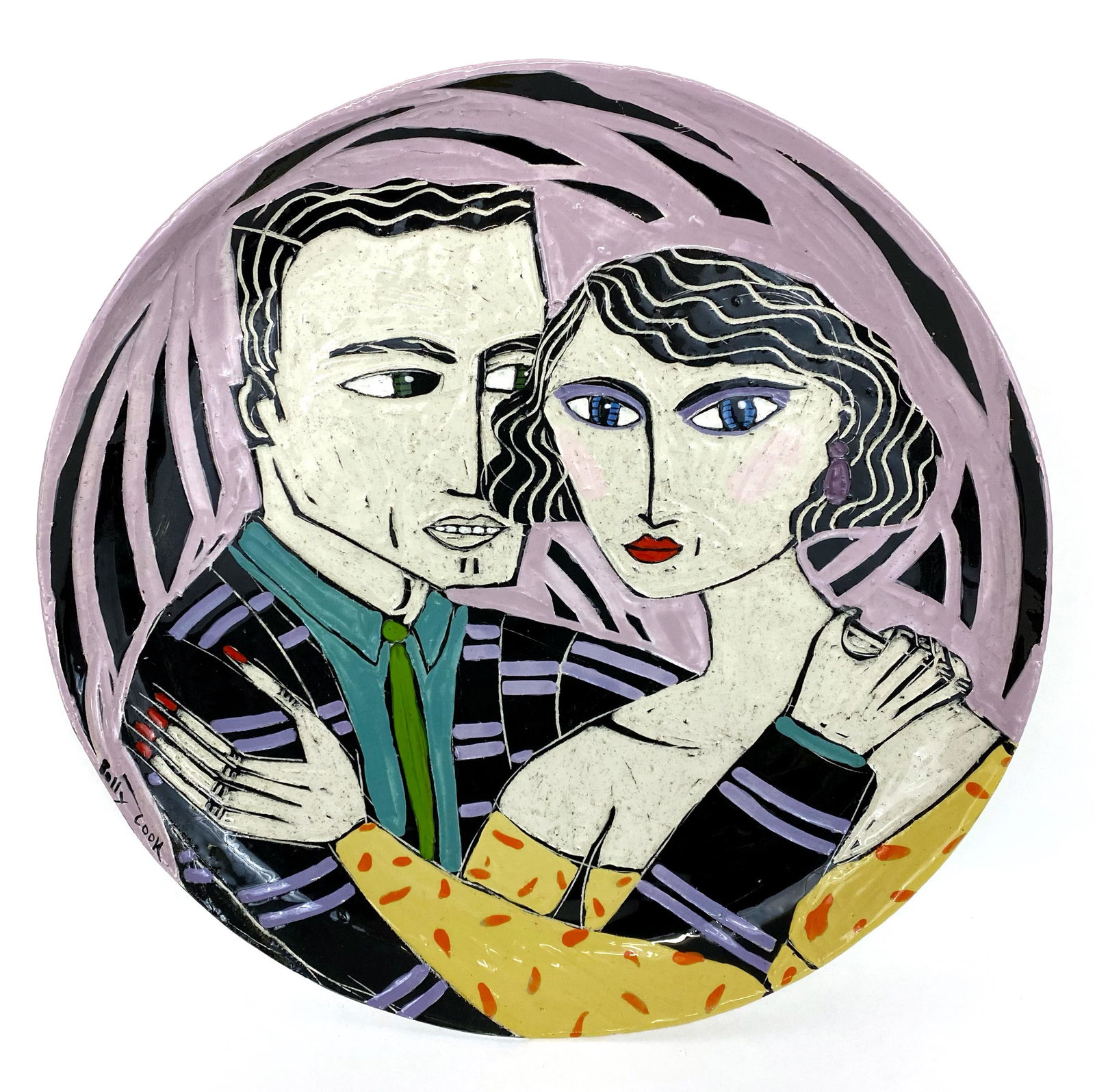 Polly Cook Post Modern Pottery Charger (1 of 6)