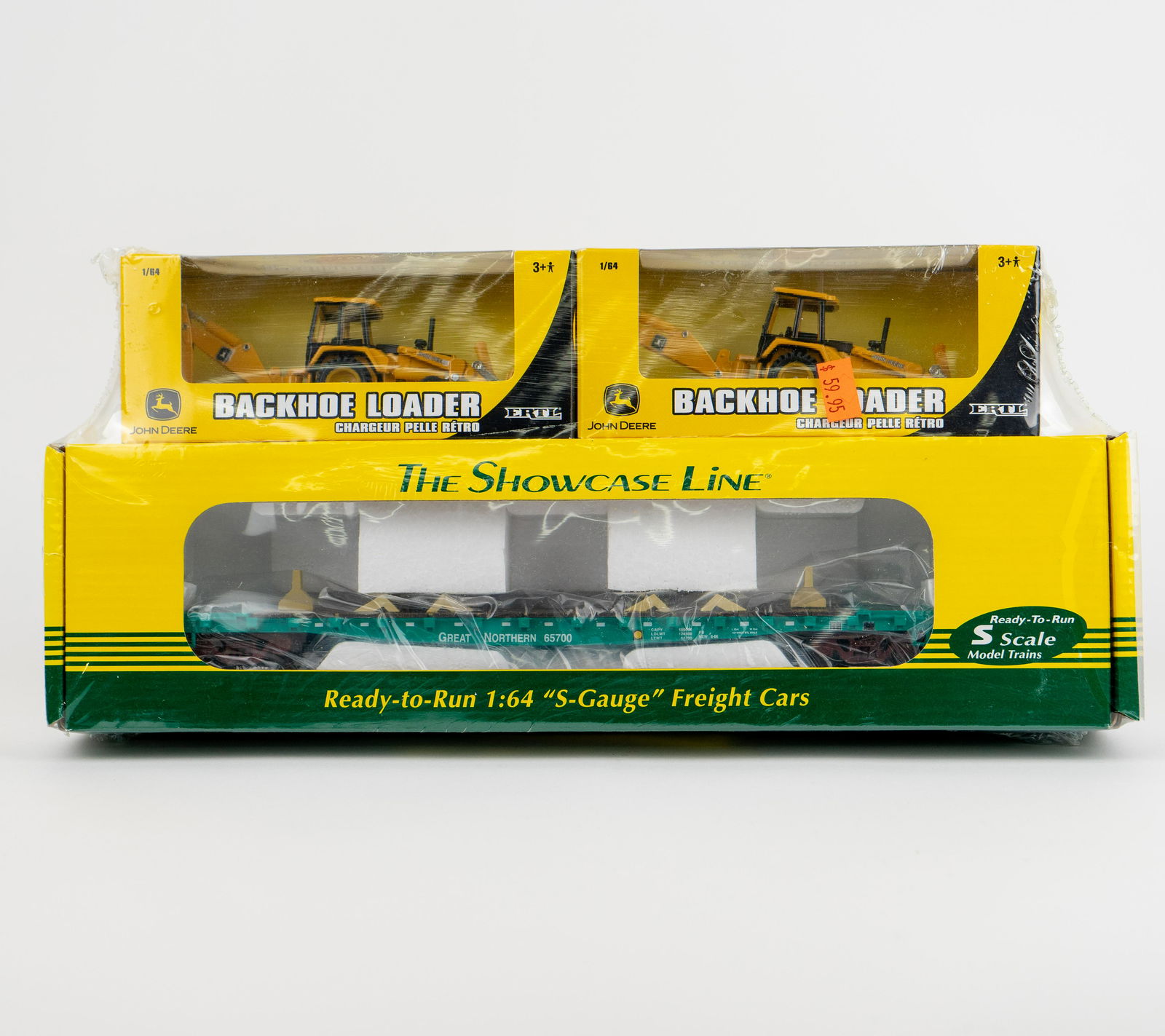 The Showcase Line S Scale 2 Great Northern Freight and Backhoe Model RR (1 of 4)