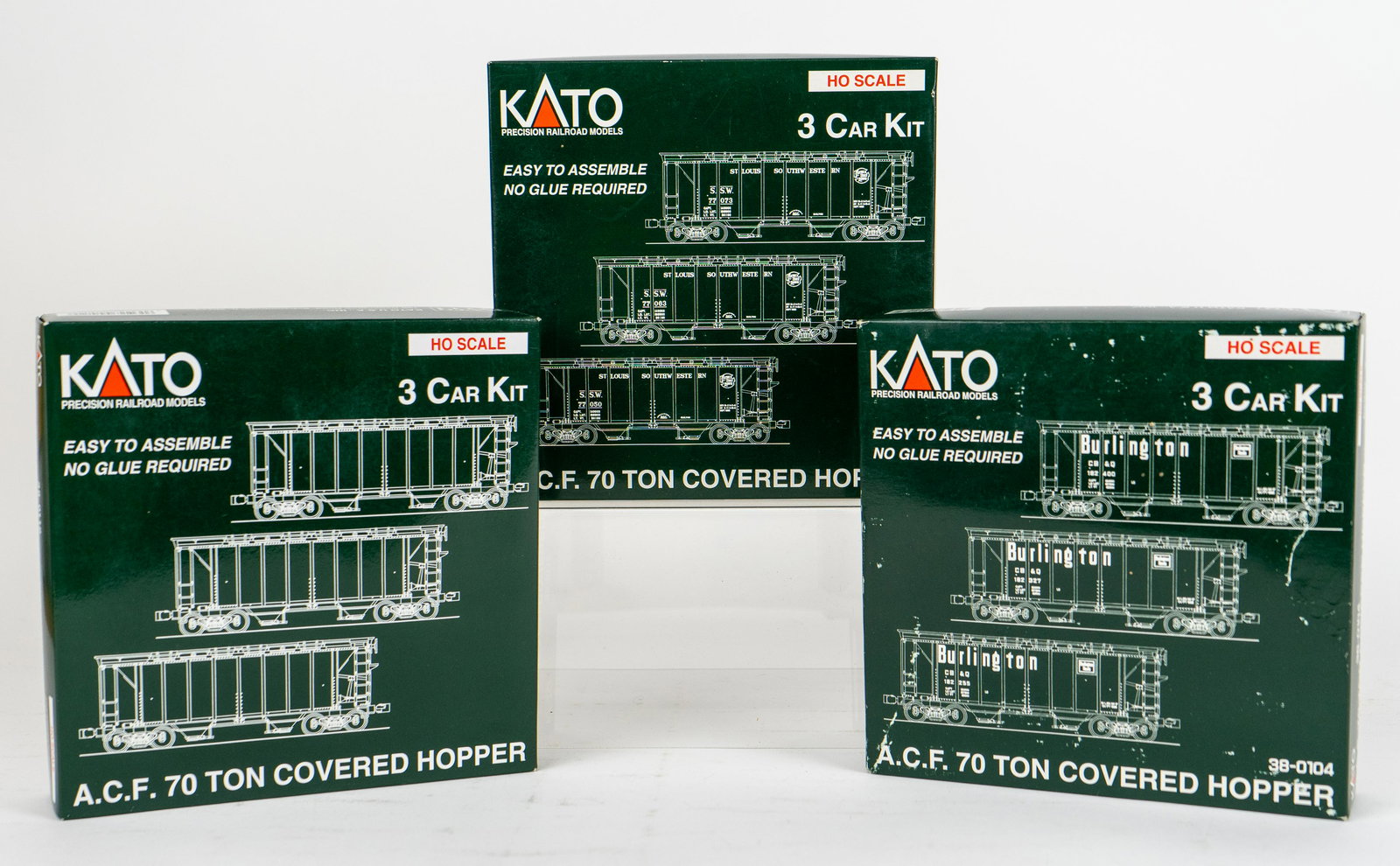 Lot of Three 3 Car Kits HO Scale Already Assembled (1 of 6)