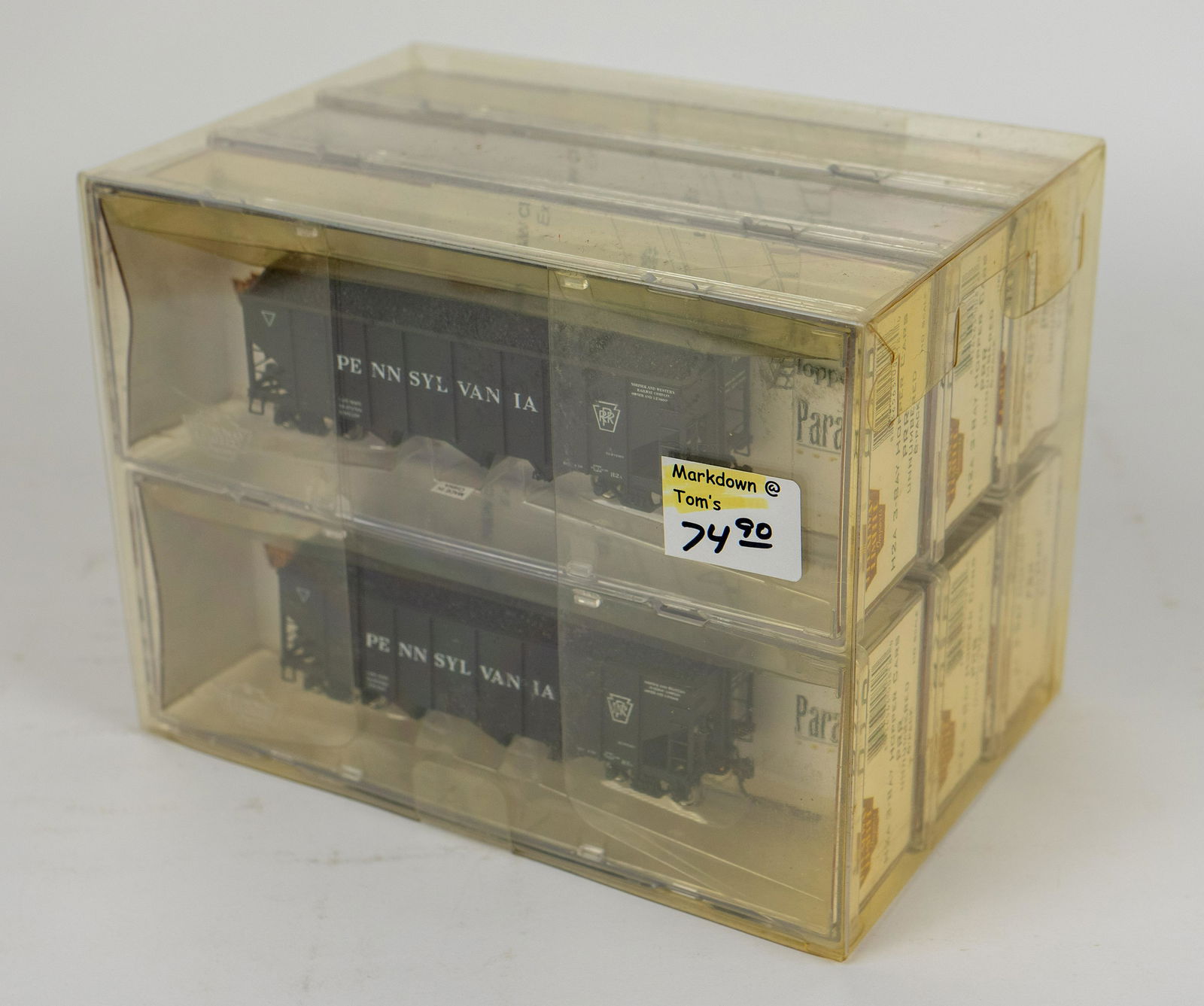 Set of 6 Pennsylvania RR 3 Bay Hopper Cars Broadway Limited Imports (1 of 5)