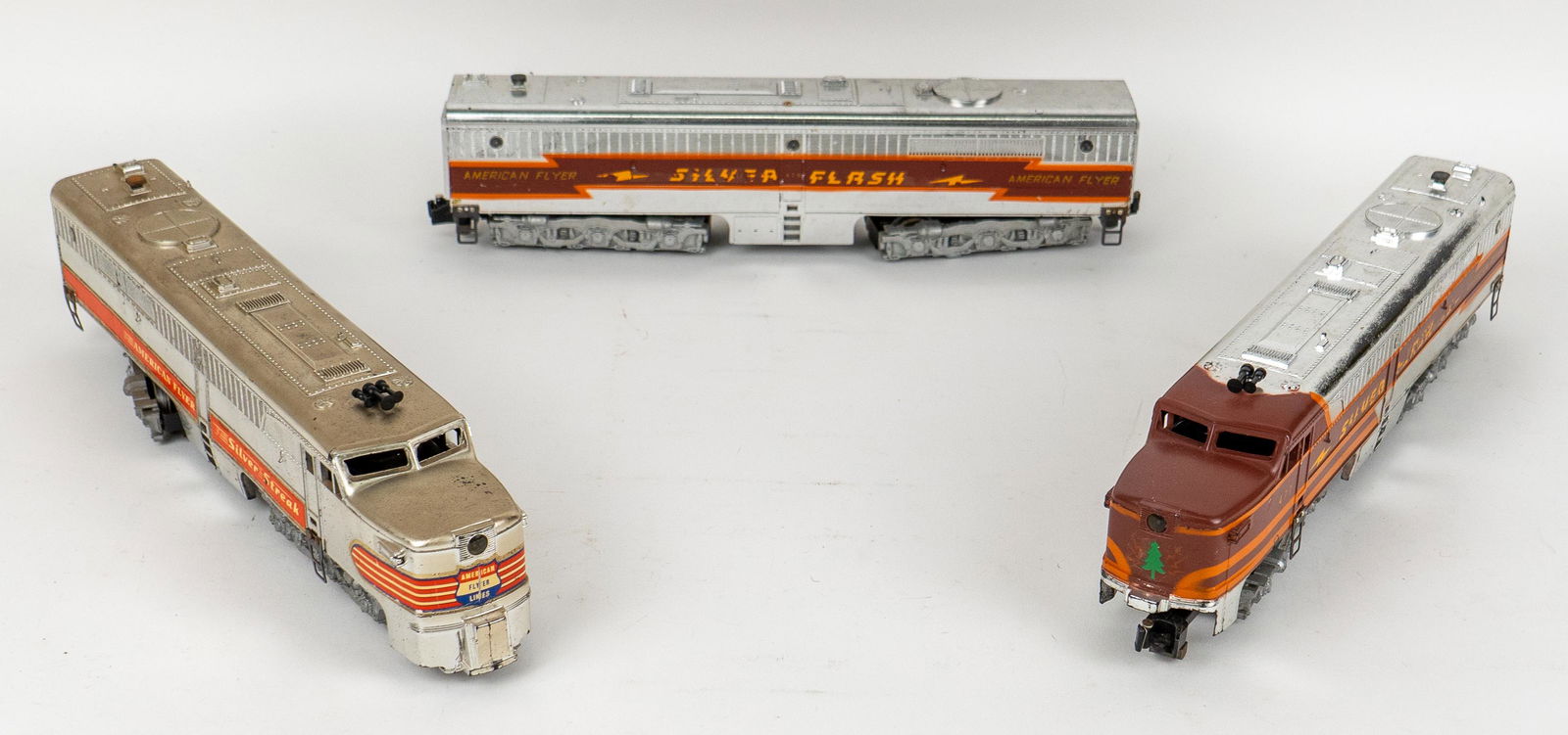 Lot of 3 American Flyer RR Cars Two Locomotives and One RR Car (1 of 8)