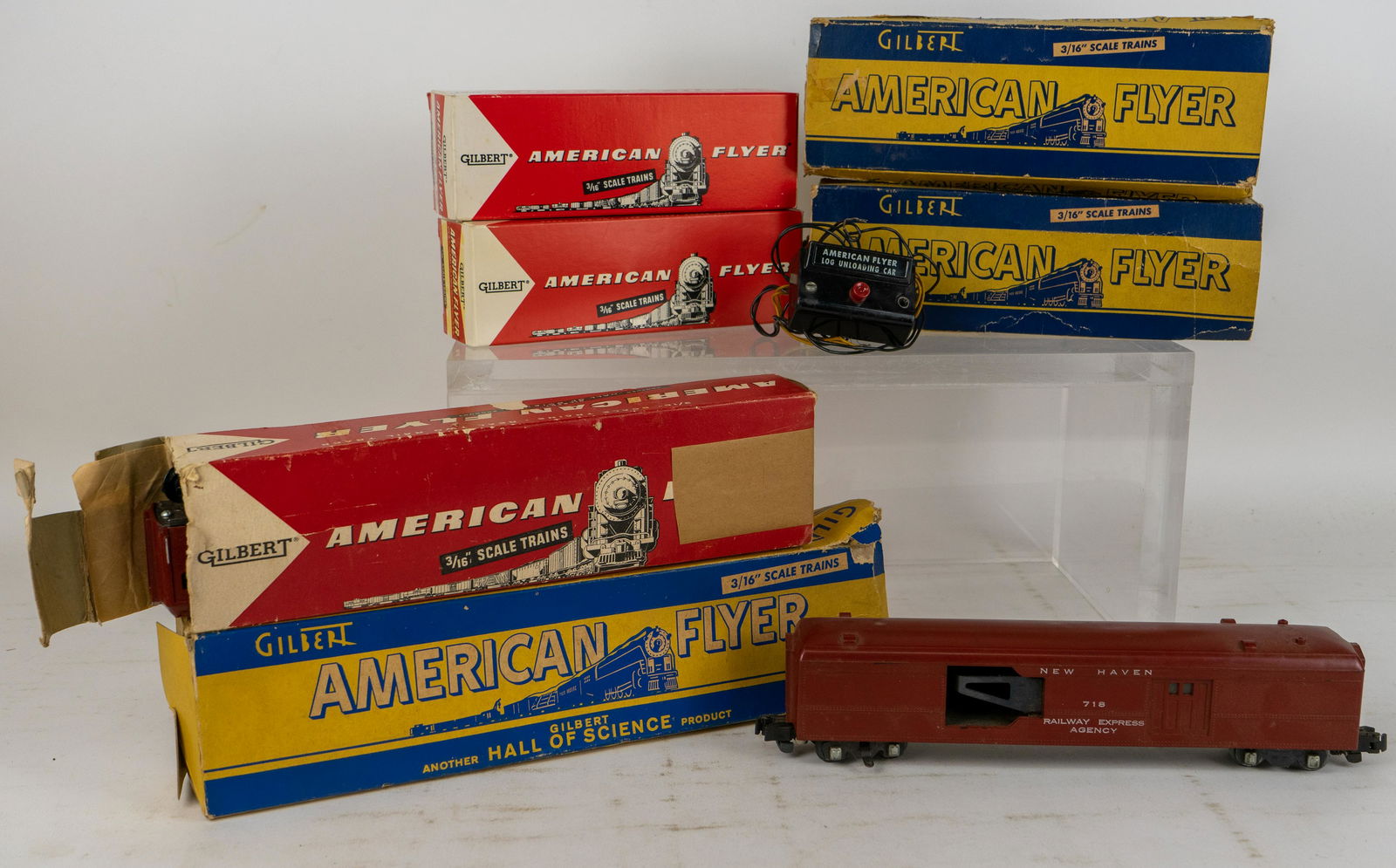 Mixed Lot of American Flyer Train Cars 7210 718 735 New Haven and More (1 of 19)