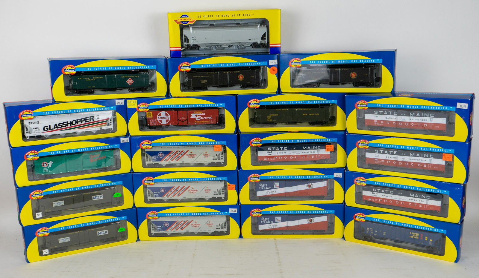 Lot of 20 Athearn Ready to Roll Model Train Cars New in Box (1 of 7)