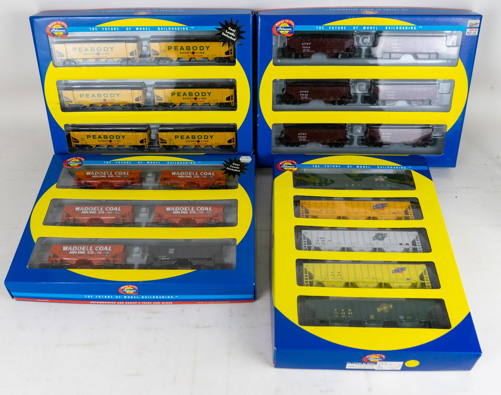 Four Athearn Boxed Sets of Model RR Cars New in Package (1 of 11)