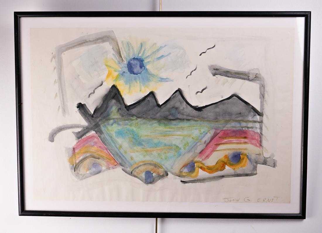 John G. Ernst Watercolor Painting Woodstock NY (1 of 4)