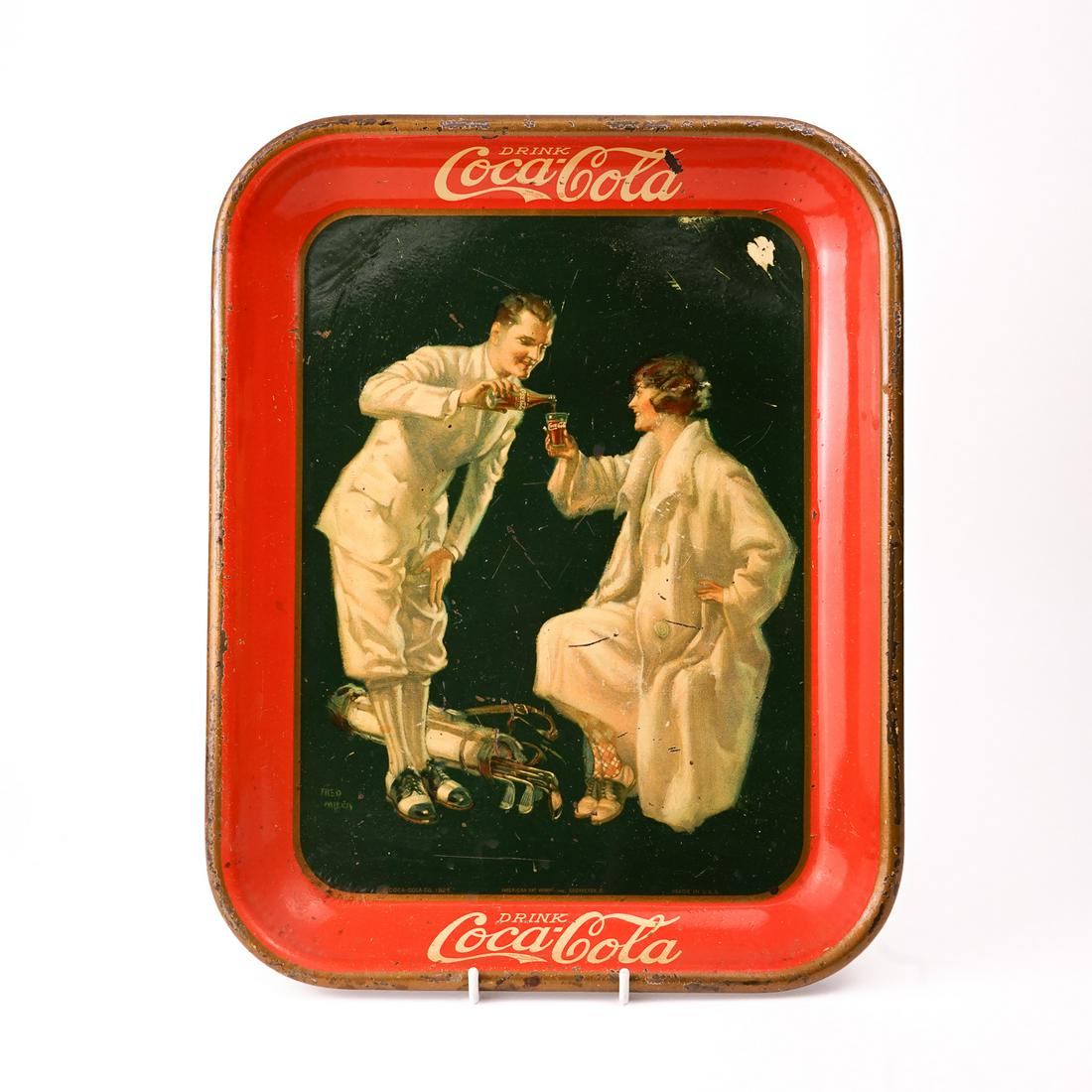 1926 Coca Cola Tray Golf Golfers (1 of 5)