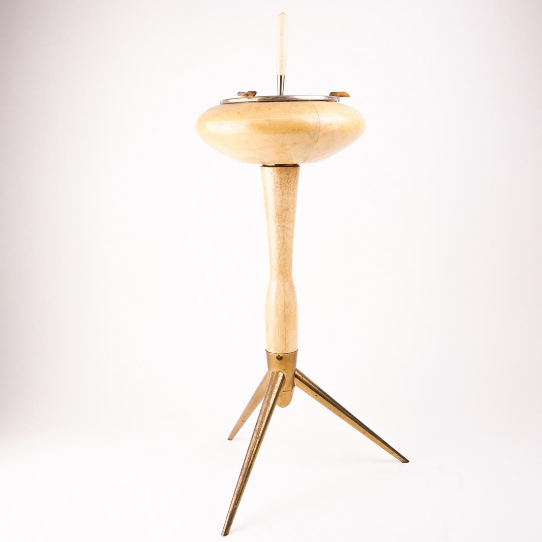 Aldo Tura Parchment Ashtray with Brass Details (1 of 5)