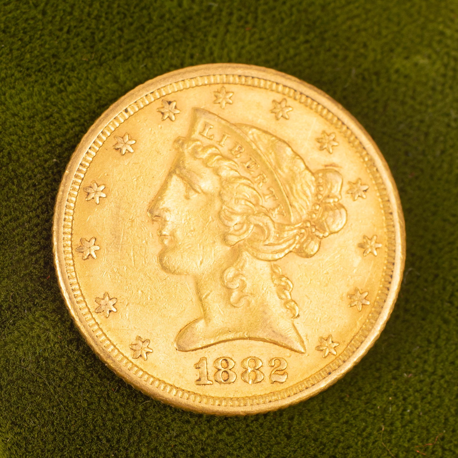 1882 $5 Gold Liberty Head Five Dollars (1 of 6)