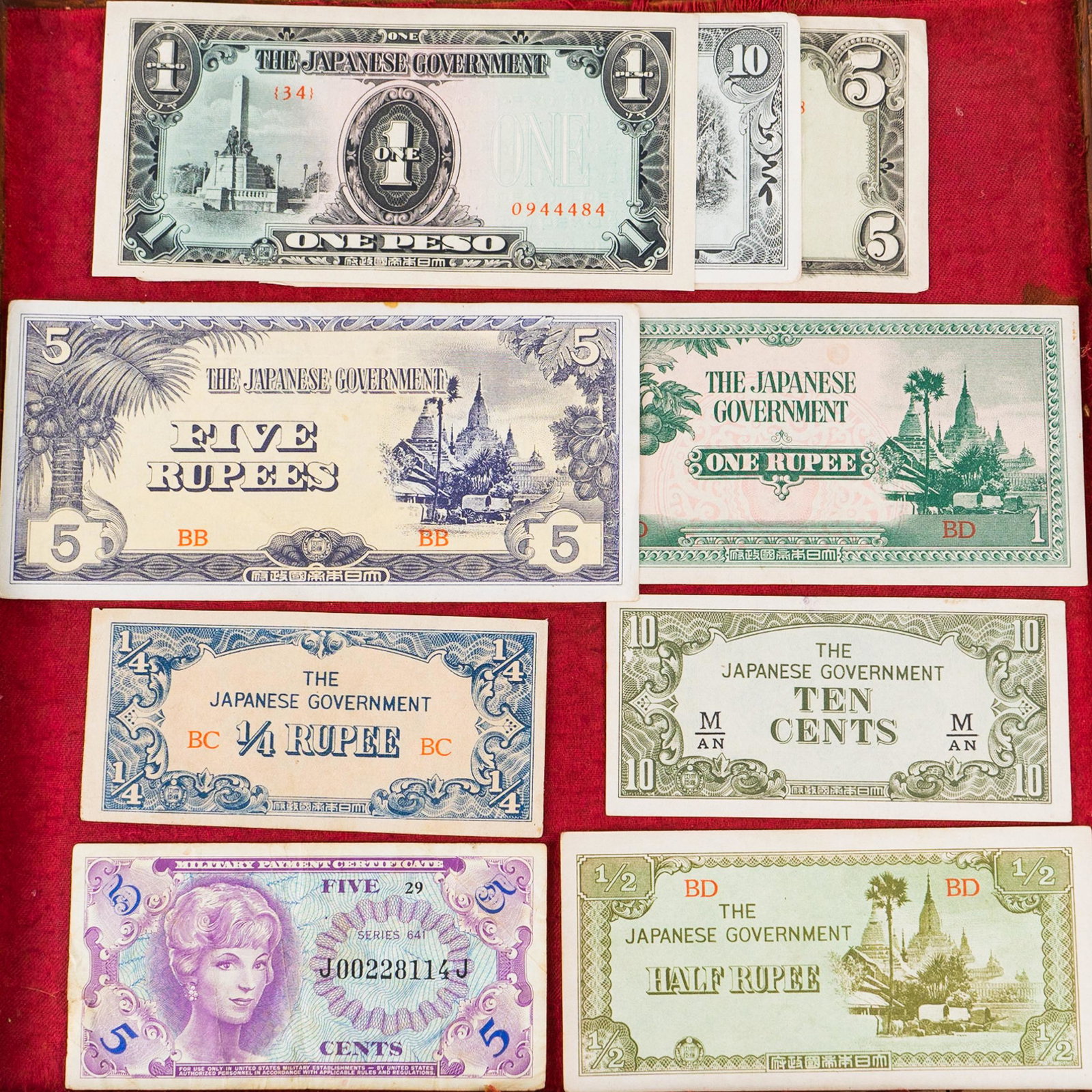 WWII Era Japanese Currency and 1 MPC (1 of 19)