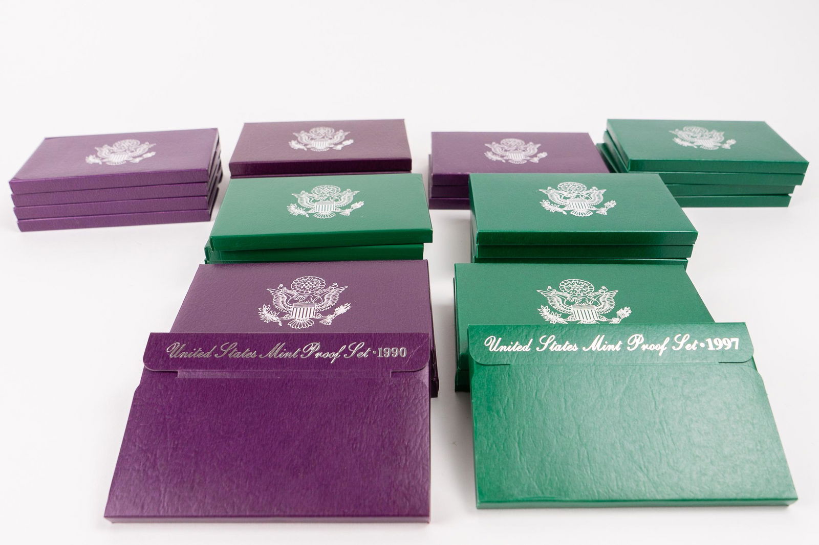 31 US Proof Sets 1990 1991 1992 1993 1994 19951996 1997 (1 of 5)