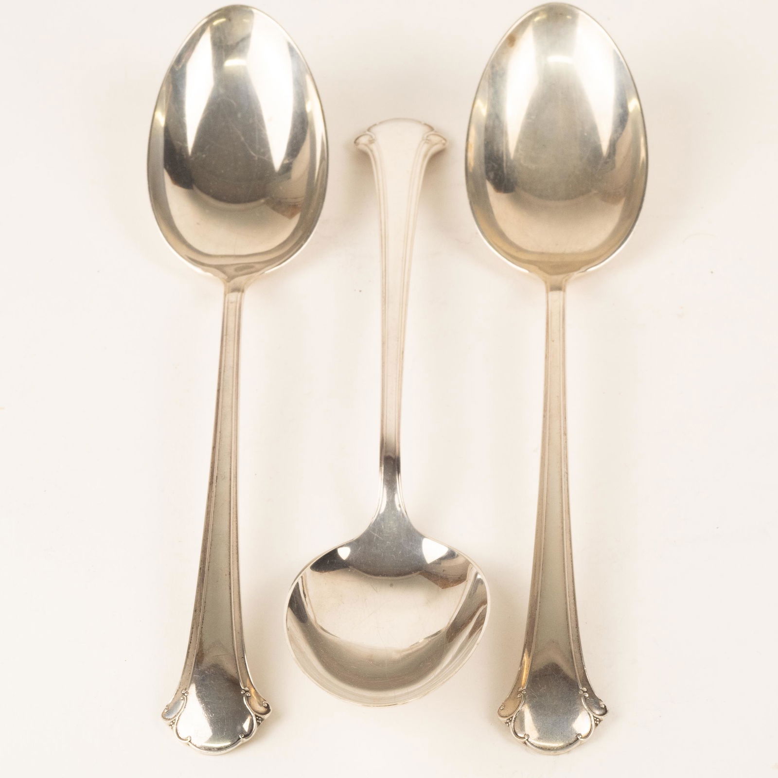 Three Large Towle Sterling Silver Spoons Chippendale Pattern (1 of 6)
