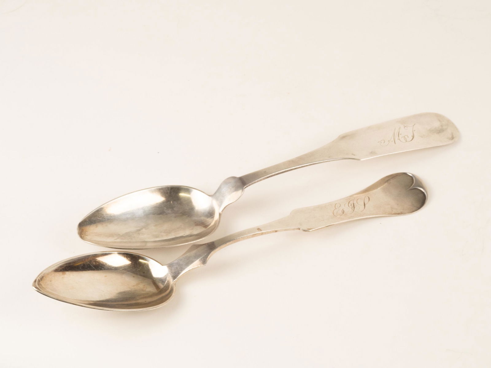 Coin Silver Spoons Kinsey, Cincinnati OH & Newburyport Brooklyn CT (1 of 9)