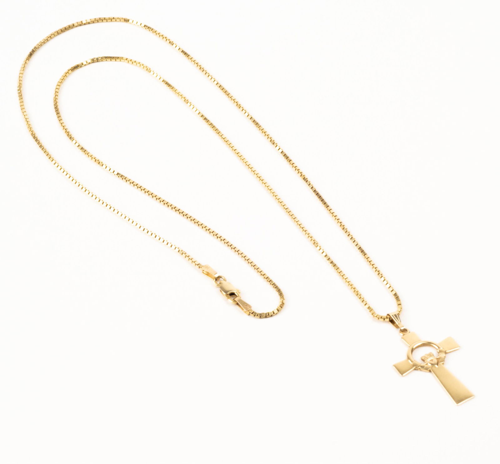 Claddagh Cross 14K Gold Made in Ireland (1 of 6)
