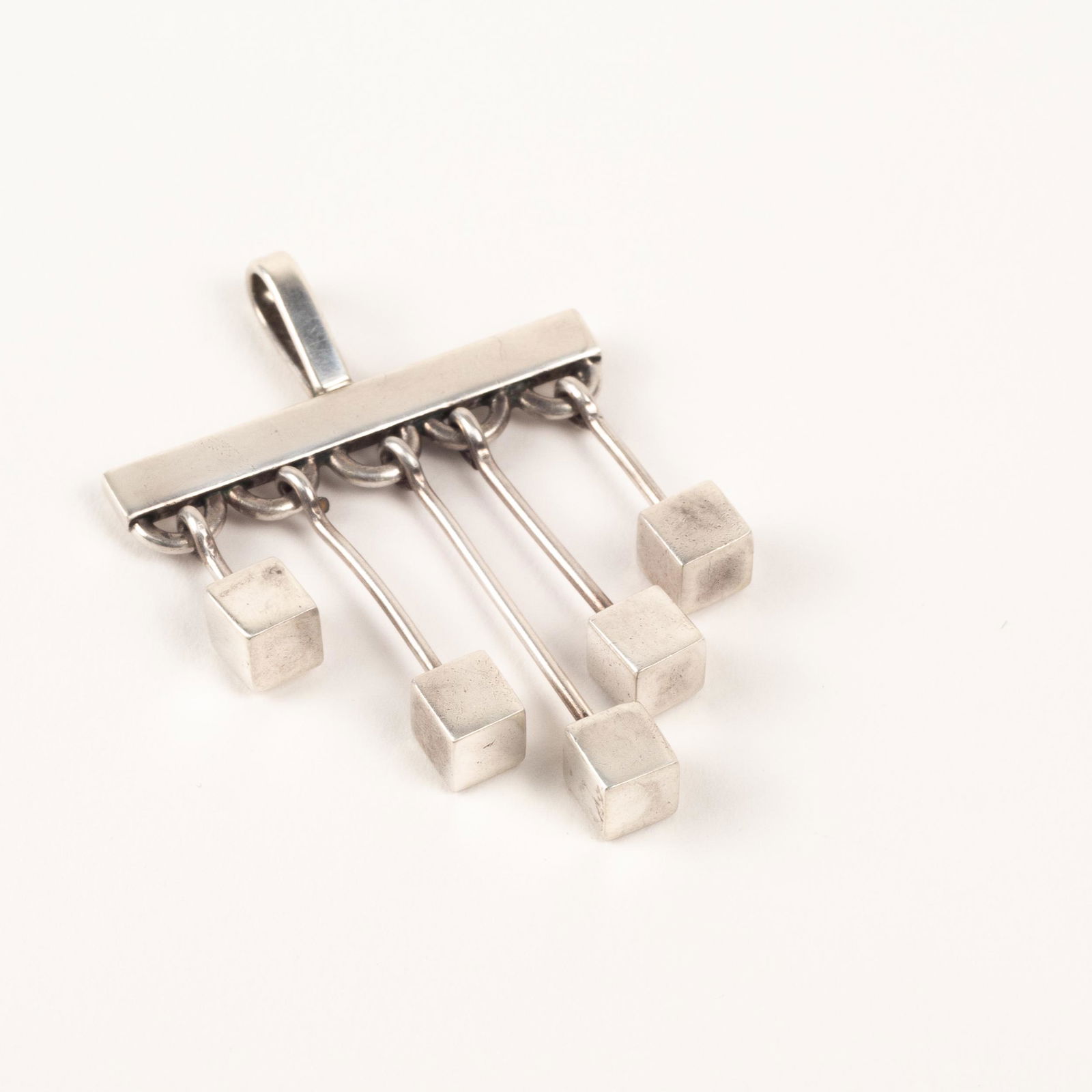 Arne Johansen Kinetic Modernist Silver Pendant (1 of 6)