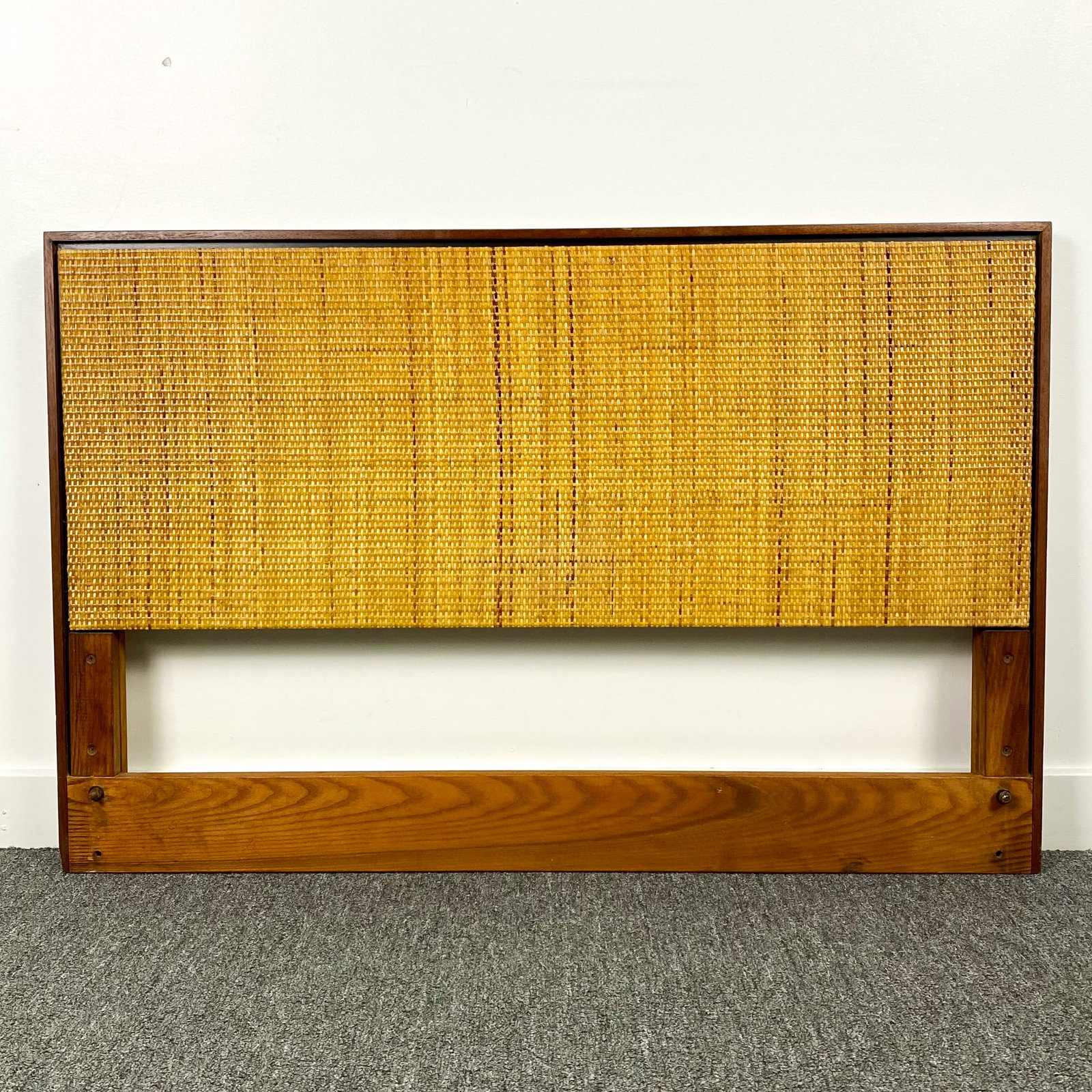 1960's Florence Knoll Headboard Cane and Walnut (1 of 6)