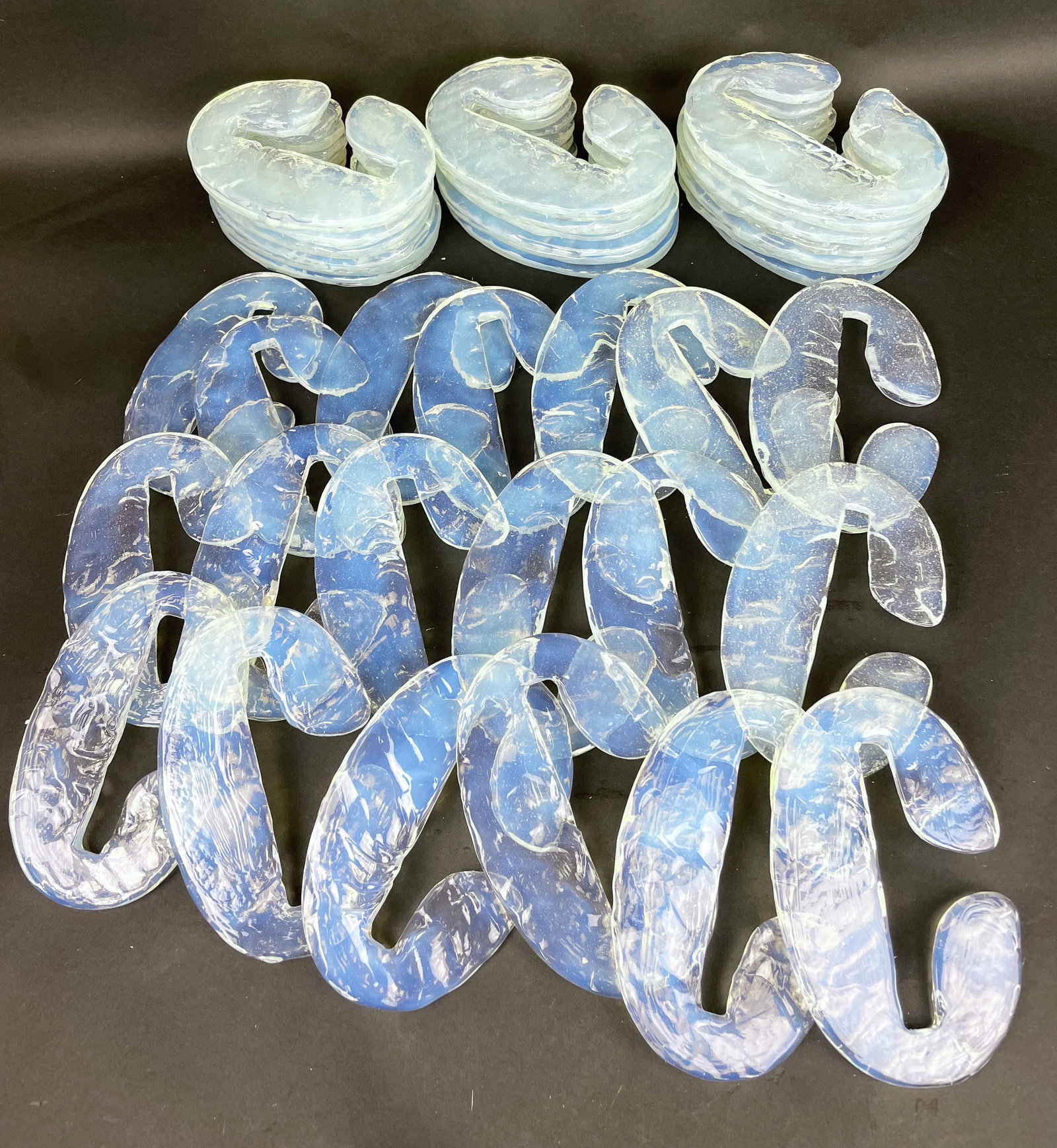 Opalescent Glass Pieces for Mazzega Chandelier Nason (1 of 12)