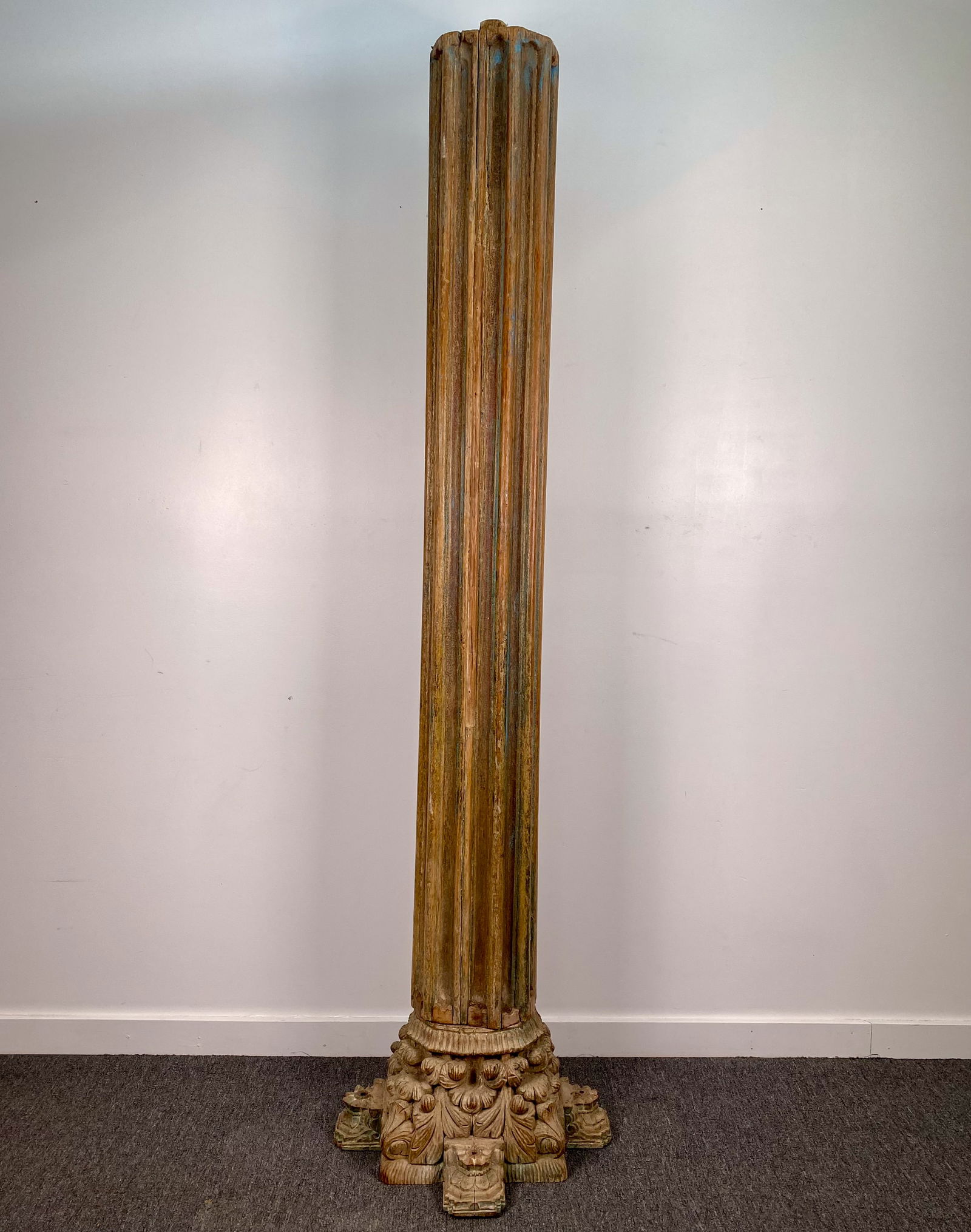 Antique Indian or Thai Carved Column with Capital (1 of 10)