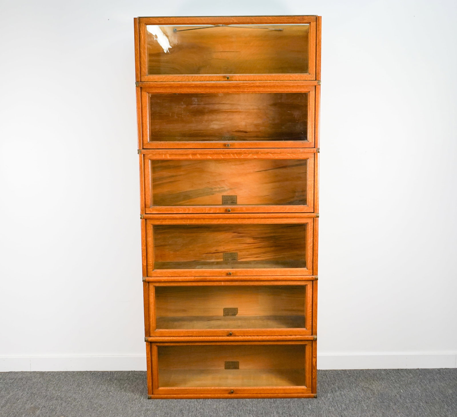Stack of Six Globe Wernicke Barrister Oak and Glass Bookcase (1 of 8)