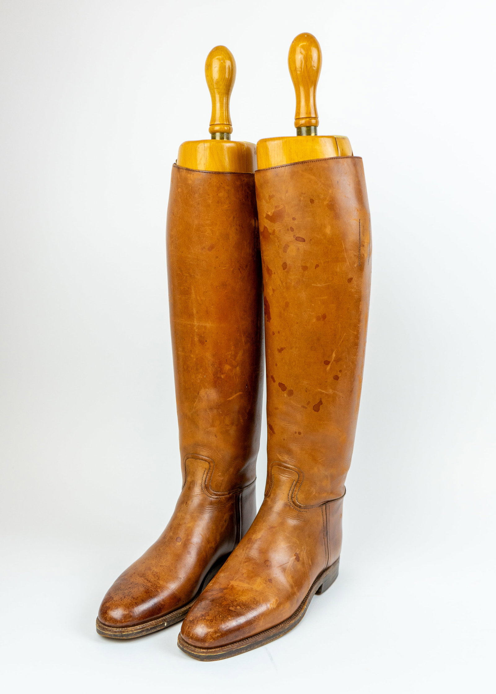 Pair Peal & Co English Leather Boots and Trees (1 of 9)