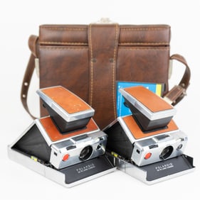 Two Polaroid SX-70 Alpha-1 with Double Case