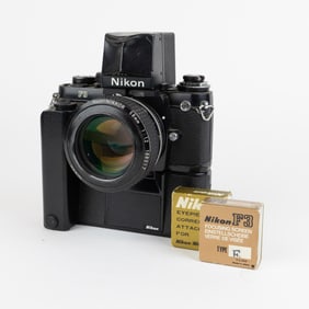 Very Rare Noct-Nikkor 58mm F1.2 Lens on Nikon F3 with Accessories (B)