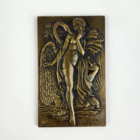 R Pelletier Bronze Plaque Leda Marseille