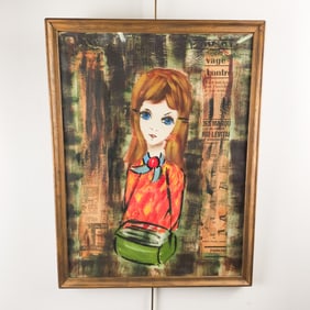 Large Eye Child Painting Andre Francois Paris