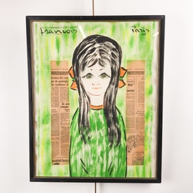 Green Andre Francois Painting of Girl