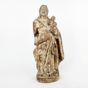 Antique Wooden Mexican Santos Statue