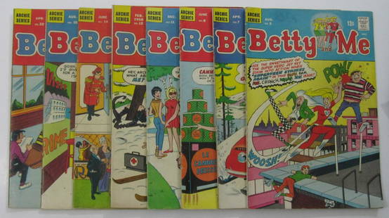 Betty and Veronica (42) Silver/Bronze Age Comics: Betty and Me #3, 7, 8, 11, 12, 14, 15, 20, 21, 26-29, 33, 34 & 80. Archie's Girls Betty and Veronica #70 (Fair 1.0), 79, 127, 154, 156, 157, 160, 163, 164, 167, 189, 192, 194, 195, 198, 200, 203, 206,