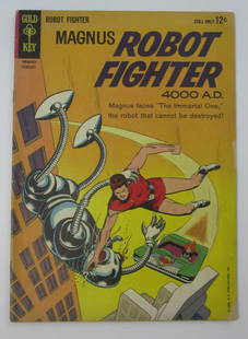 Magnus Robot Fighter (Gold Key) #5, 8, 11-13: #5 VG- 3.5 Spine wear including staple tears and stress lines with color break. Tiny piece missing at bottom right corner. Cream pages., #8 VG+ 4.5 Spine wear including staple tears and stress lines w