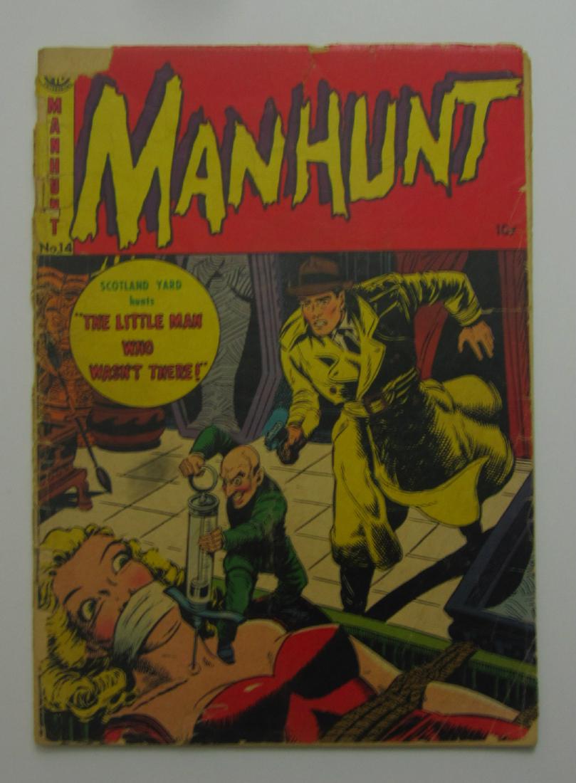 Manhunt #14 (1953) RARE Bondage/Hypo Needle Cover (1 of 4)